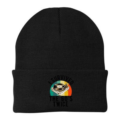 I Survived The 60s Sixties Twice 70th Birthday 60th Knit Cap Winter Beanie