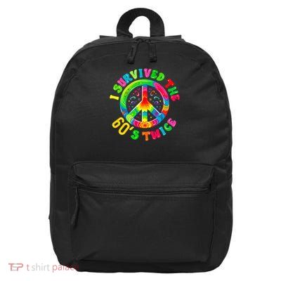 I Survived The 60s Sixties Twice 70th Birthday 60th 16 in Basic Backpack