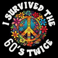 I Survived The 60s Sixties Twice 70th Birthday 60th 16 in Basic Backpack
