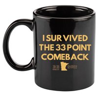 I Survived The 33 Point Comeback 11oz C Handle Ceramic Mug