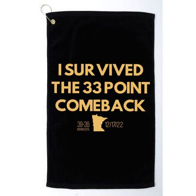 I Survived The 33 Point Comeback Golf Towel