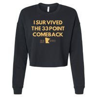 I Survived The 33 Point Comeback Cropped Pullover Crew