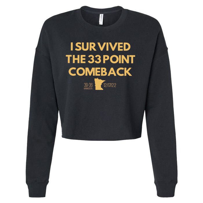 I Survived The 33 Point Comeback Cropped Pullover Crew