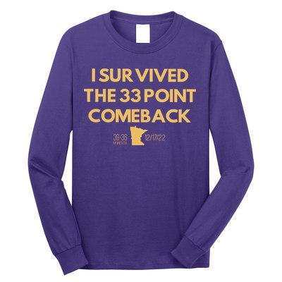 I Survived The 33 Point Comeback Long Sleeve Shirt