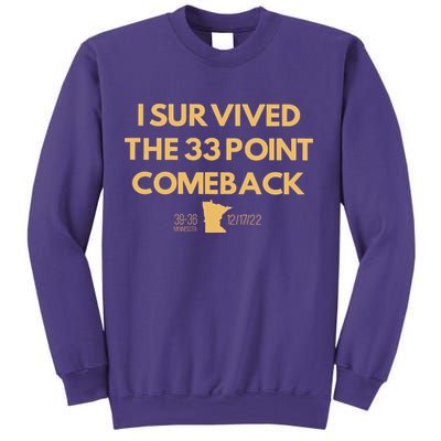 I Survived The 33 Point Comeback Sweatshirt