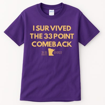 I Survived The 33 Point Comeback Tall T-Shirt