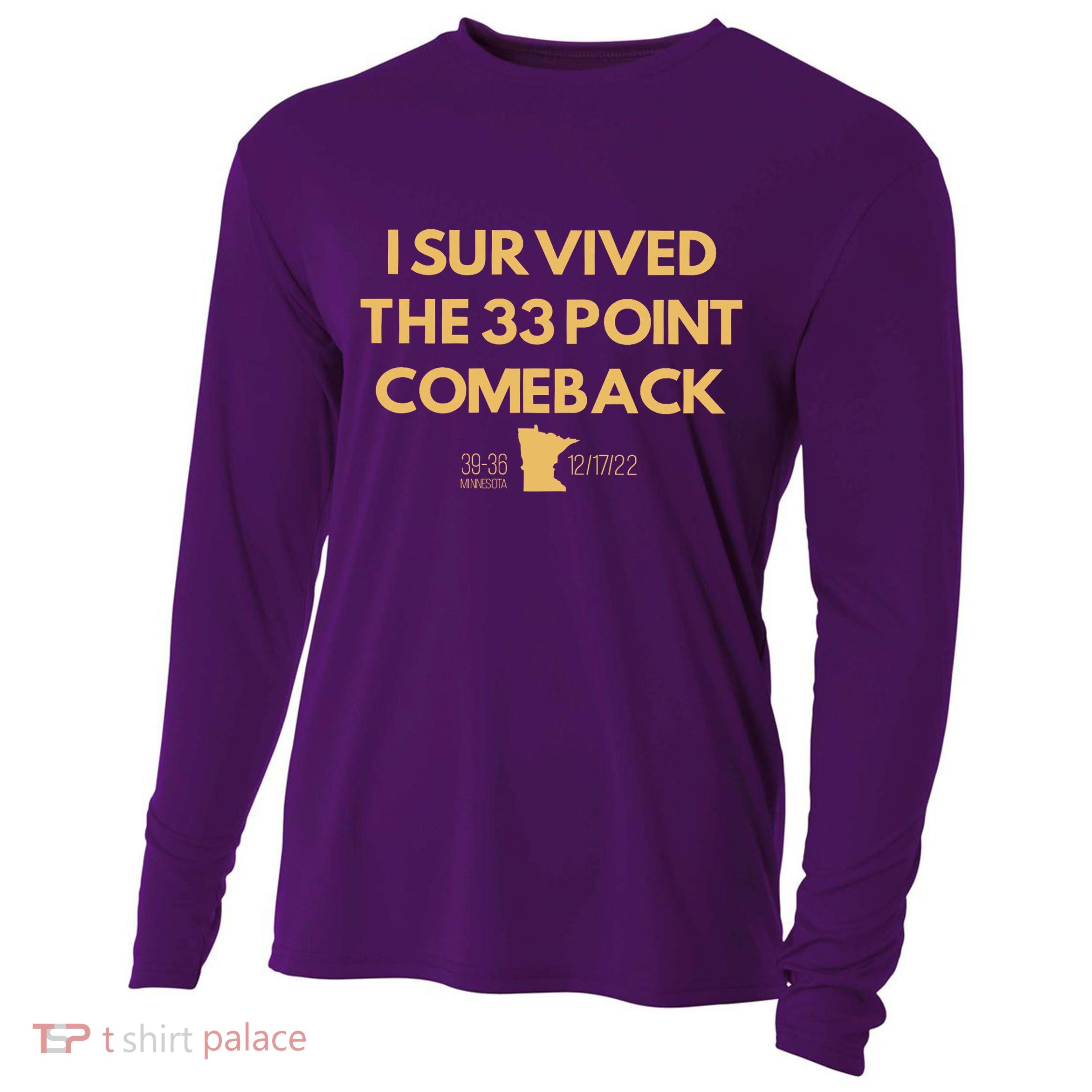 I Survived The 33 Point Comeback Cooling Performance Long Sleeve Crew