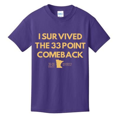 I Survived The 33 Point Comeback Kids T-Shirt