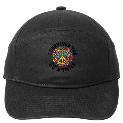 I Survived The 60s Sixties Twice 70th Birthday 60th 7-Panel Snapback Hat
