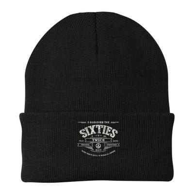 I SURVIVED The SIXTIES TWICE Built In 60s 70th 60th Birthday Knit Cap Winter Beanie