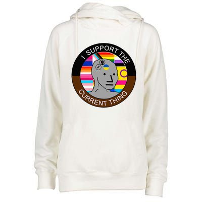 I Support The Current Thing Meme Womens Funnel Neck Pullover Hood