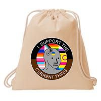 I Support The Current Thing Meme Drawstring Bag