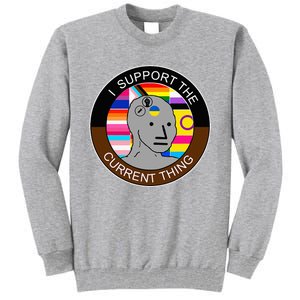 I Support The Current Thing Meme Tall Sweatshirt