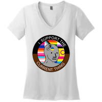 I Support The Current Thing Meme Women's V-Neck T-Shirt