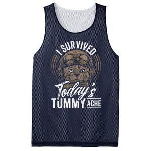 I Survived TodayS Tummy Ache Cat Mesh Reversible Basketball Jersey Tank