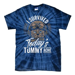 I Survived TodayS Tummy Ache Cat Tie-Dye T-Shirt