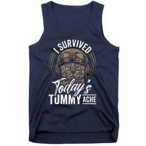 I Survived TodayS Tummy Ache Cat Tank Top