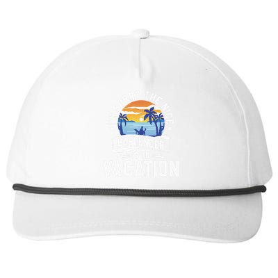 IM Sorry The Nice Bartender Is On Vacation Bartending Snapback Five-Panel Rope Hat