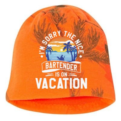 IM Sorry The Nice Bartender Is On Vacation Bartending Kati - Camo Knit Beanie