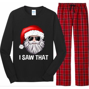 I Saw That Santa Claus Christmas Xmas Long Sleeve Pajama Set