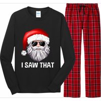 I Saw That Santa Claus Christmas Xmas Long Sleeve Pajama Set