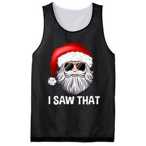 I Saw That Santa Claus Christmas Xmas Mesh Reversible Basketball Jersey Tank