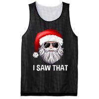 I Saw That Santa Claus Christmas Xmas Mesh Reversible Basketball Jersey Tank