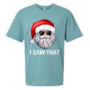 I Saw That Santa Claus Christmas Xmas Sueded Cloud Jersey T-Shirt