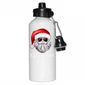 I Saw That Santa Claus Christmas Xmas Aluminum Water Bottle