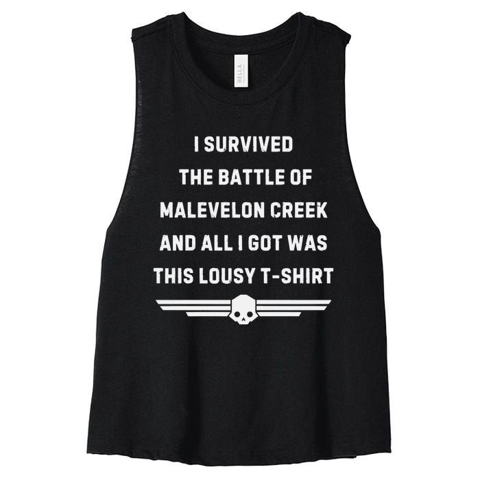 I Survived The Battle Of Malevelon Creek And All I Got Was This Lousy Women's Racerback Cropped Tank