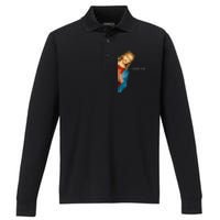 I Saw That Funny Jesus Christian Performance Long Sleeve Polo