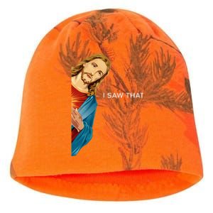 I Saw That Funny Jesus Christian Kati - Camo Knit Beanie