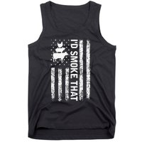 Id Smoke That Smoker Dad Gift Funny Barbecue Retro Grilling Tank Top