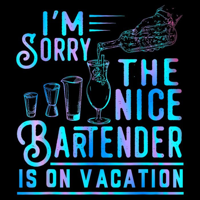 IM Sorry The Nice Bartender Is On Vacation Funny Button