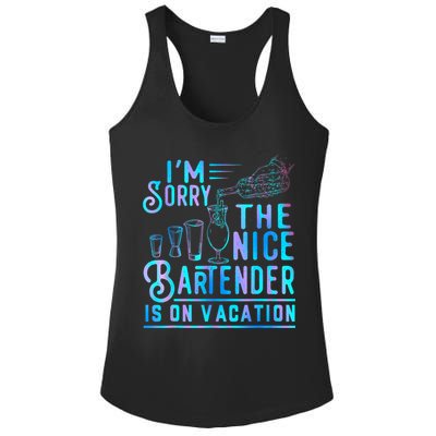 IM Sorry The Nice Bartender Is On Vacation Funny Ladies PosiCharge Competitor Racerback Tank