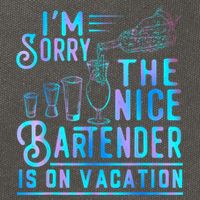 IM Sorry The Nice Bartender Is On Vacation Funny Cotton Canvas Backpack