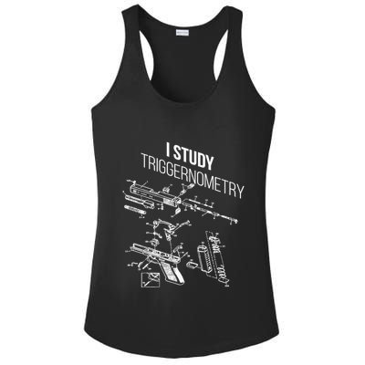 I Study Triggernometry Ladies PosiCharge Competitor Racerback Tank