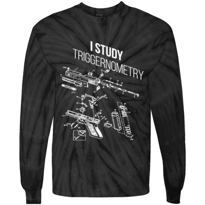 I Study Triggernometry Tie-Dye Long Sleeve Shirt