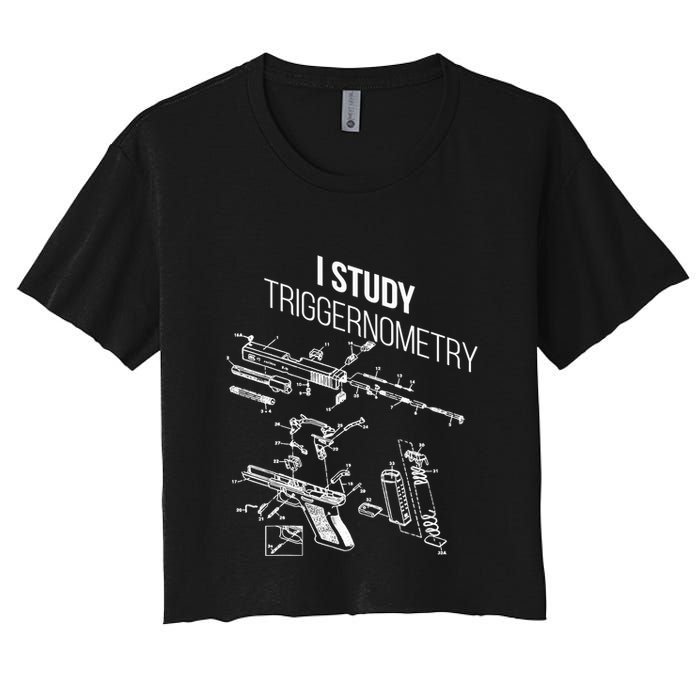 I Study Triggernometry Women's Crop Top Tee