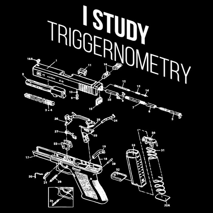 I Study Triggernometry Cropped Pullover Crew