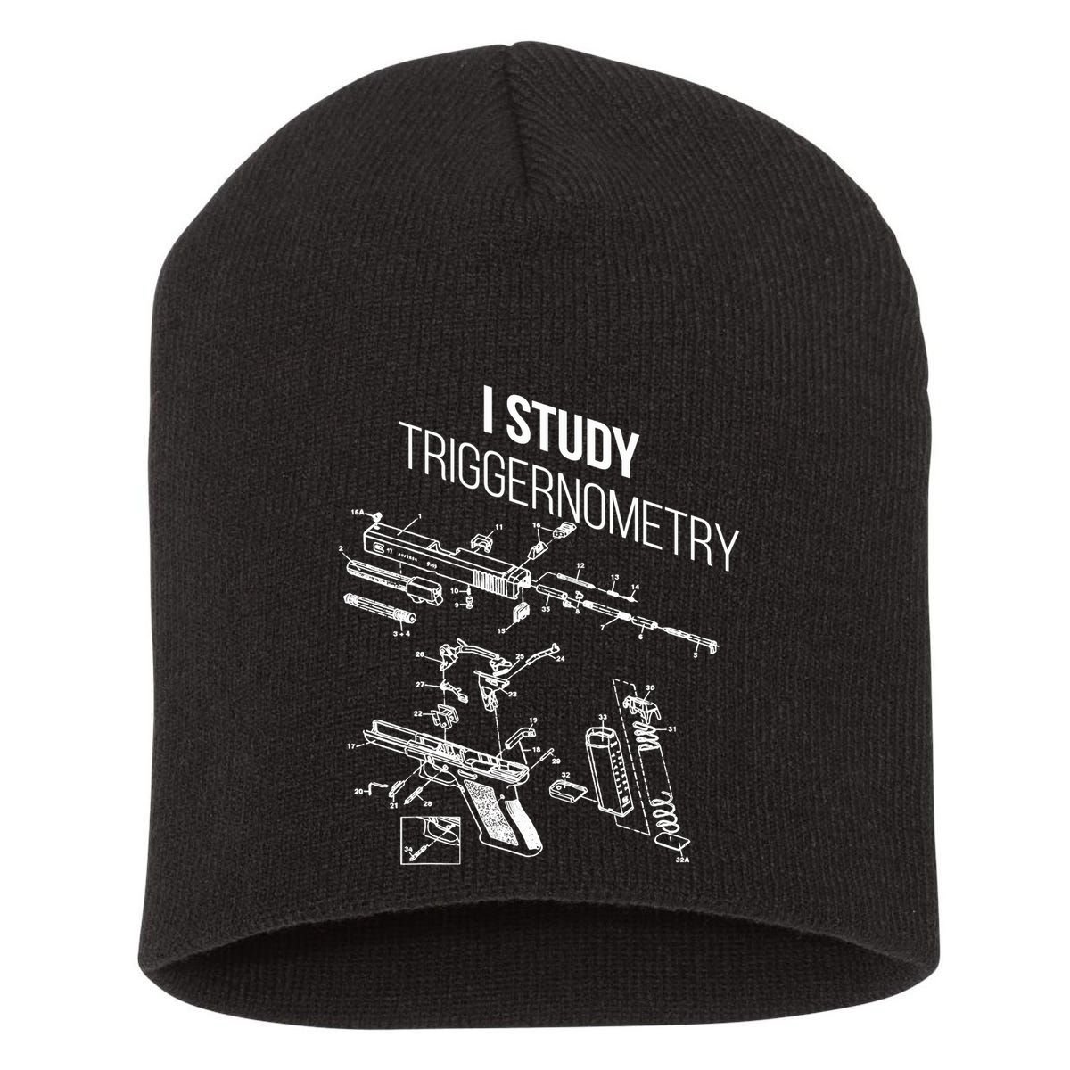 I Study Triggernometry Short Acrylic Beanie