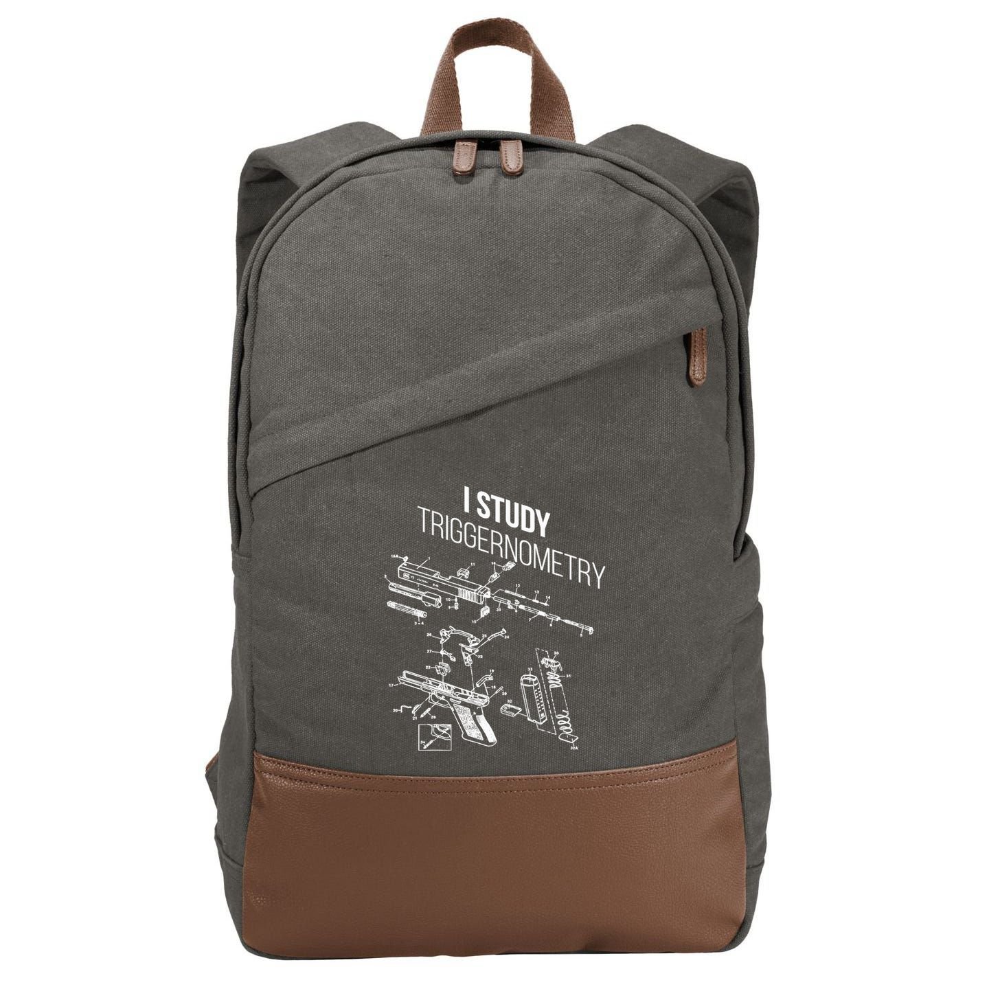 I Study Triggernometry Cotton Canvas Backpack