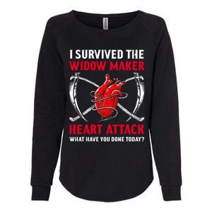 I Survived The Widow Maker Heart Attack Heart Disease Gift Womens California Wash Sweatshirt