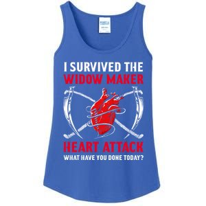 I Survived The Widow Maker Heart Attack Heart Disease Gift Ladies Essential Tank