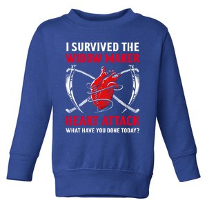 I Survived The Widow Maker Heart Attack Heart Disease Gift Toddler Sweatshirt