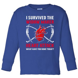 I Survived The Widow Maker Heart Attack Heart Disease Gift Toddler Long Sleeve Shirt