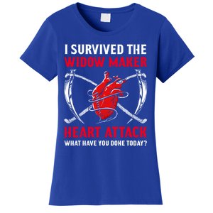 I Survived The Widow Maker Heart Attack Heart Disease Gift Women's T-Shirt