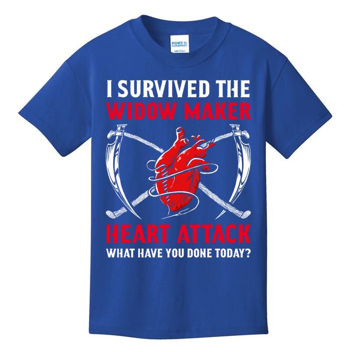 I Survived The Widow Maker Heart Attack Heart Disease Gift Kids T-Shirt