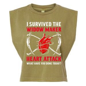 I Survived The Widow Maker Heart Attack Heart Disease Gift Garment-Dyed Women's Muscle Tee