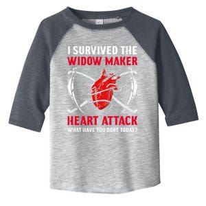 I Survived The Widow Maker Heart Attack Heart Disease Gift Toddler Fine Jersey T-Shirt